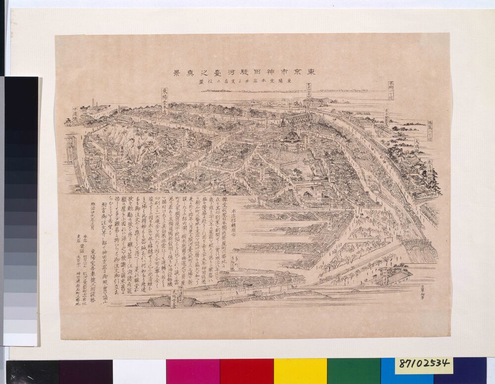 作品画像:東京市神田駿河台之真景(東陽堂本店支店移転広告)