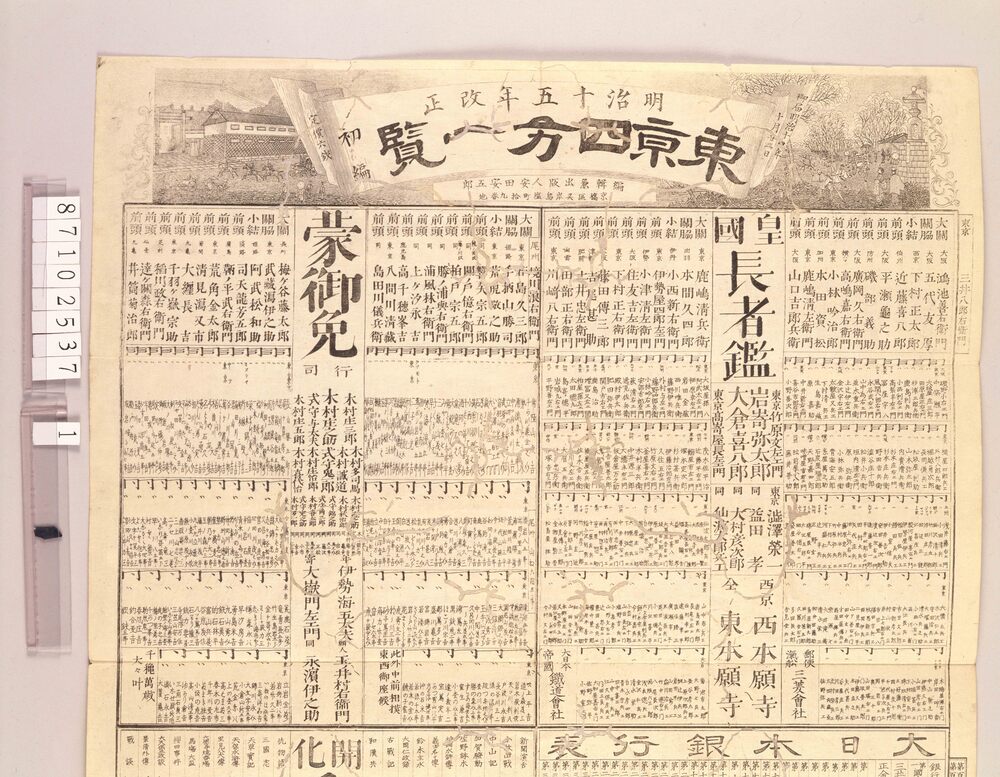 作品画像:見立番付 東京四方一覧 初編