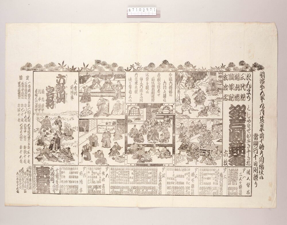 作品画像:辻番付(綴合劇錦絵他 東京座)