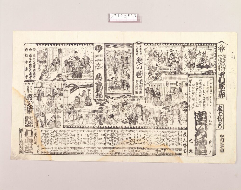 作品画像:辻番付(忠臣蔵実記 村山座)
