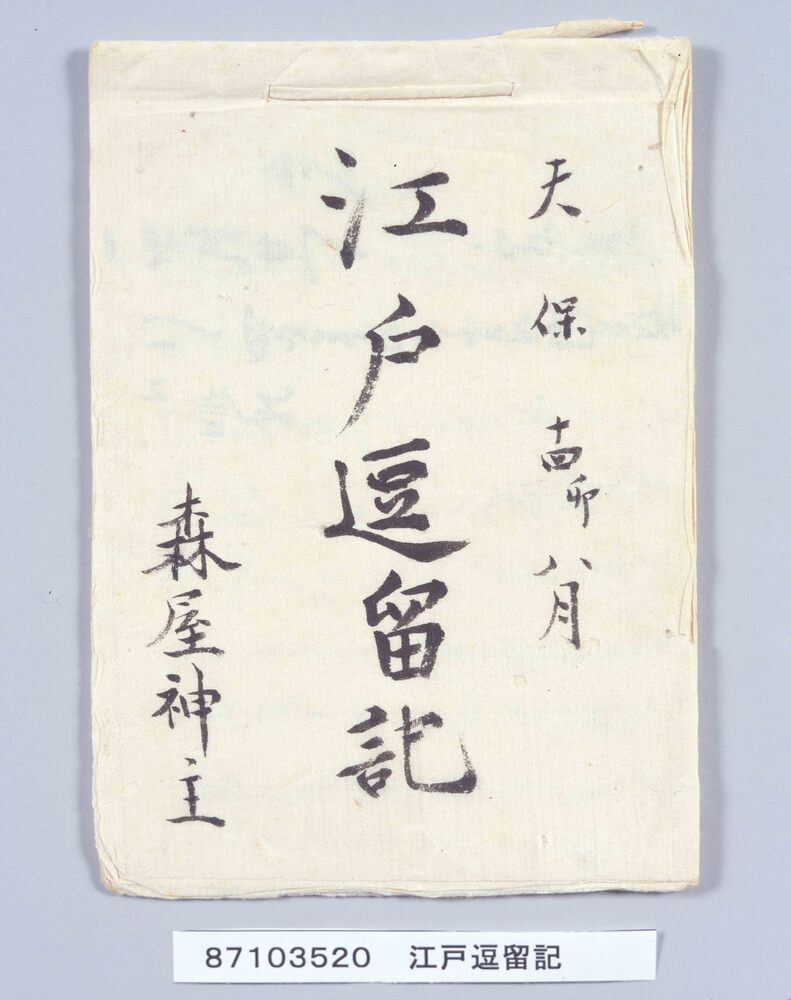 作品画像:江戸逗留記 (神官森本家文書)
