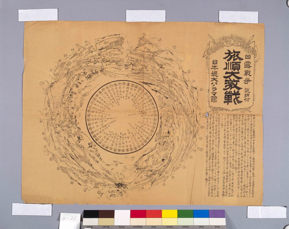 作品画像:日露戦争旅順大激戦パノラマ図