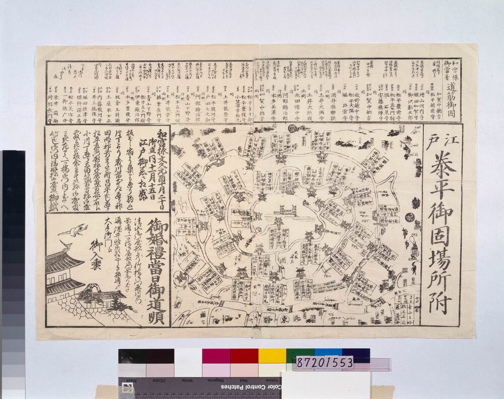 作品画像:和宮様御当着道筋御固及江戸泰平御固場所附