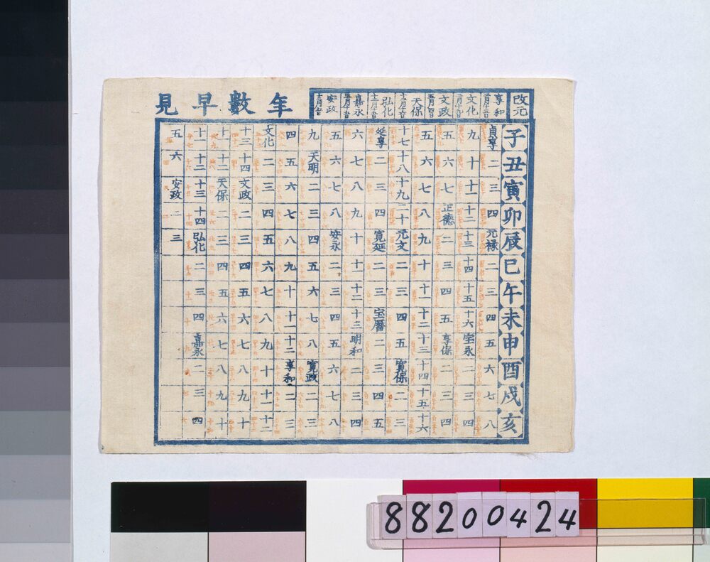 作品画像:年数早見表