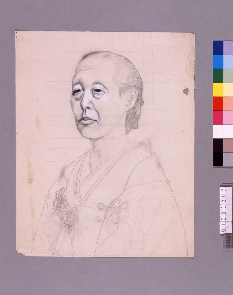 作品画像:下絵 女性肖像