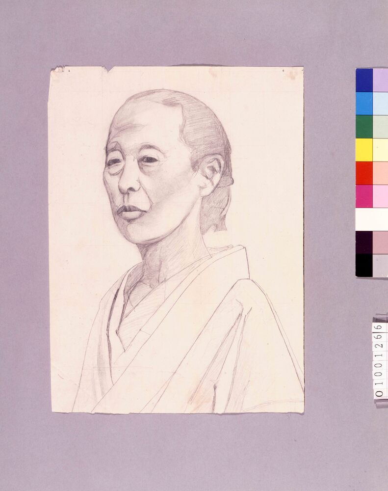 作品画像:下絵 女性肖像