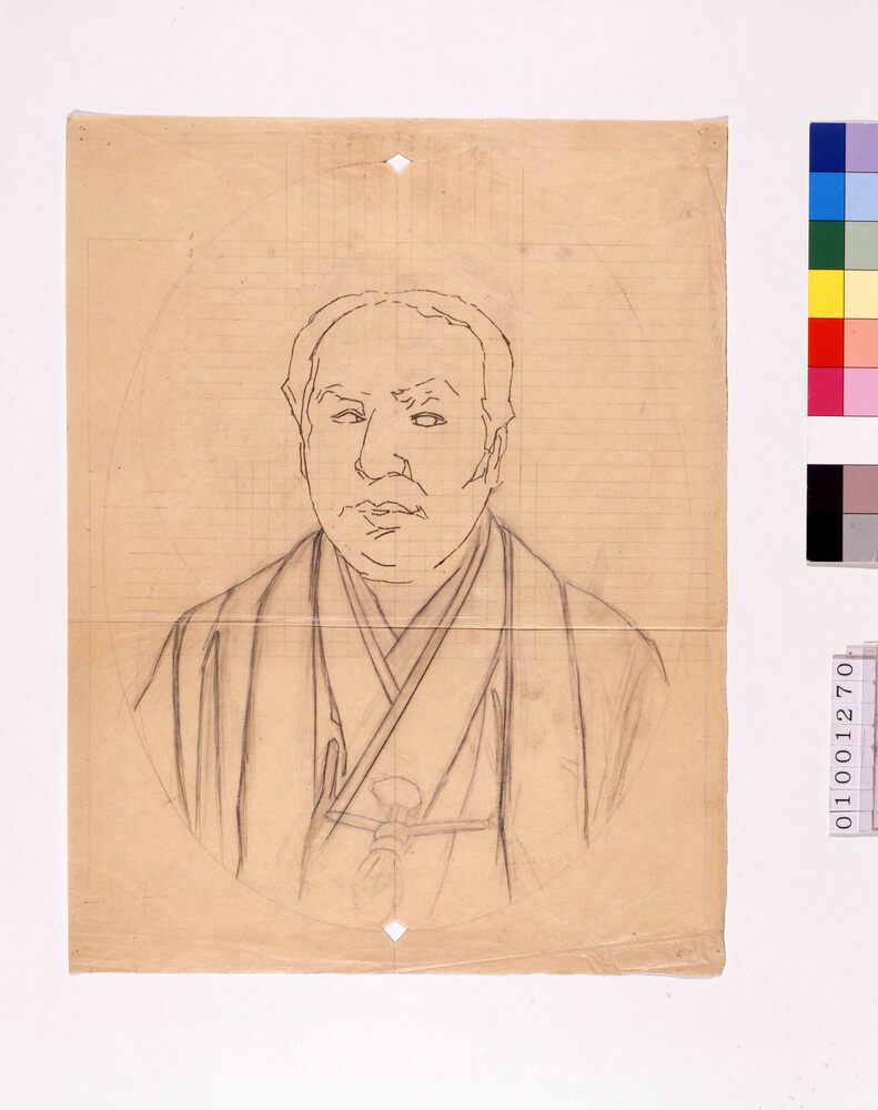 作品画像:下絵 男性肖像