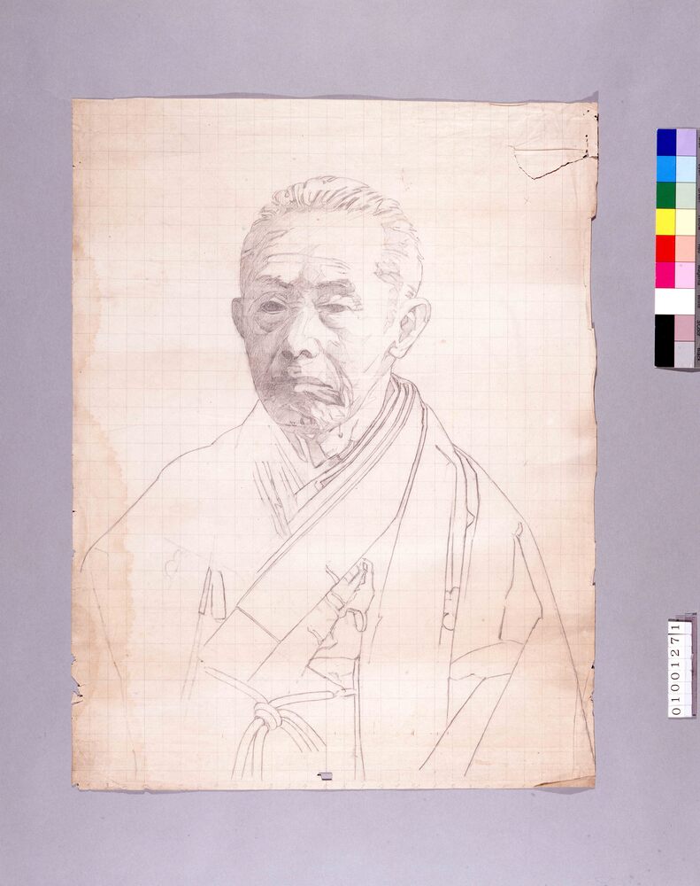 作品画像:下絵 男性肖像