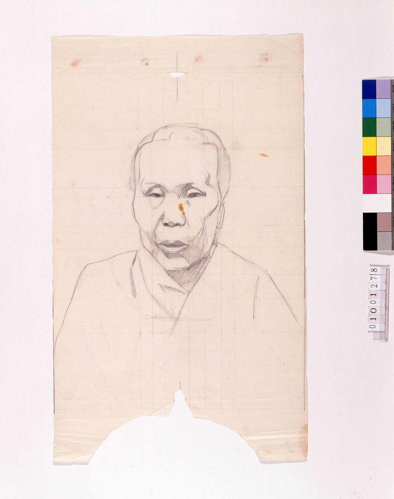 作品画像：下絵 [本間さだ]肖像