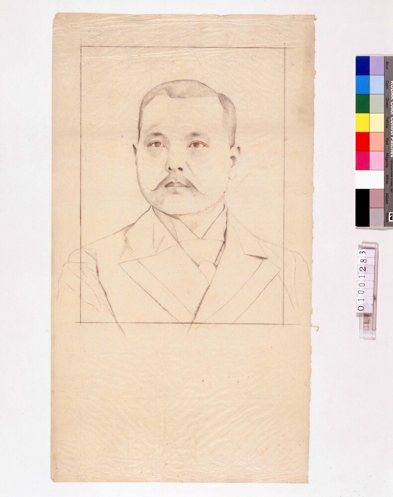 作品画像：下絵 男性肖像