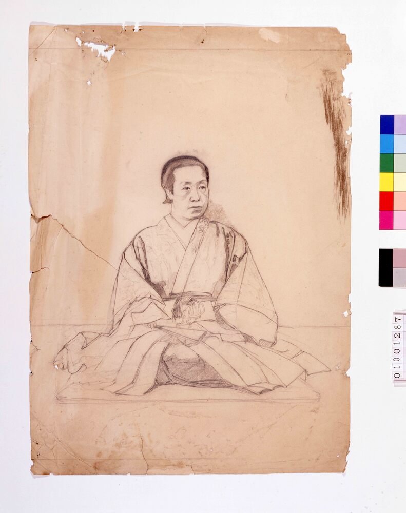 作品画像:下絵 天璋院肖像