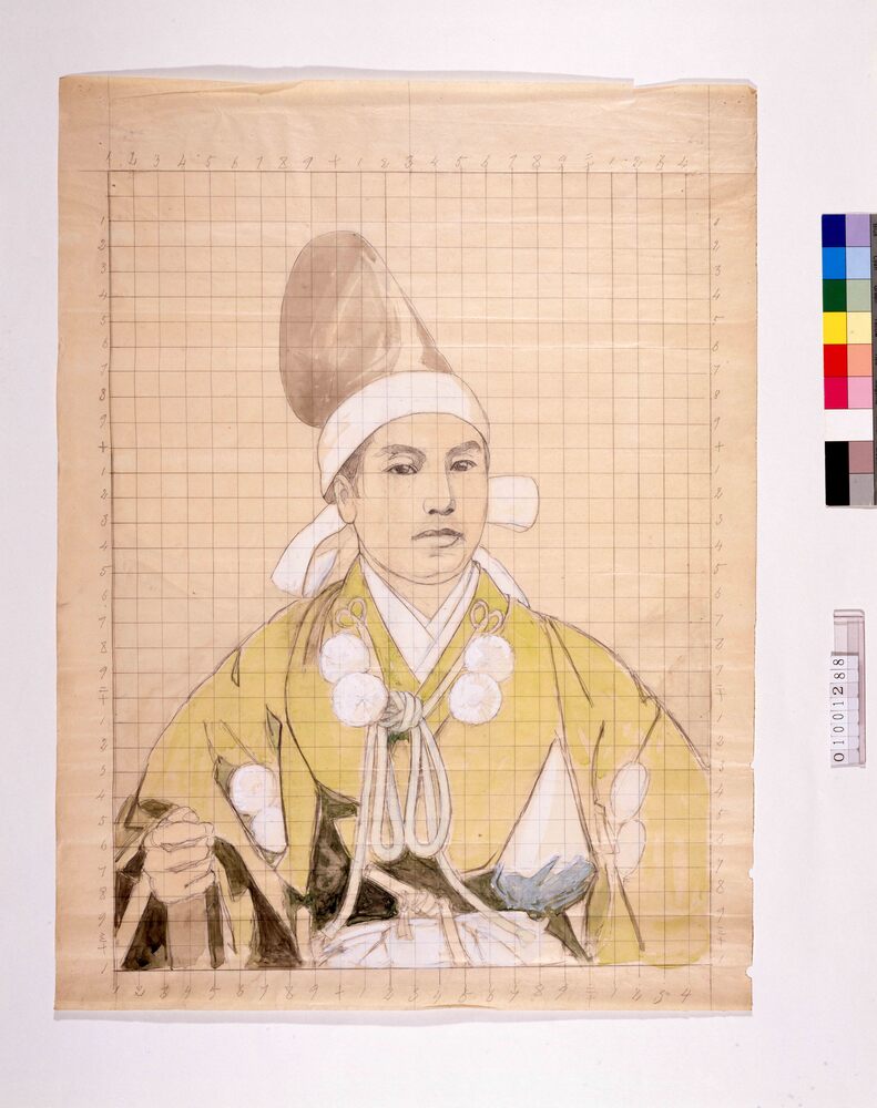 作品画像:下絵 皆川平恪肖像