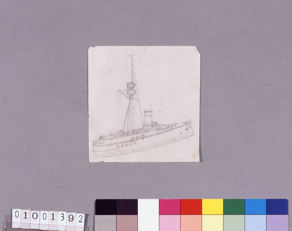 作品画像:下絵 艦船図