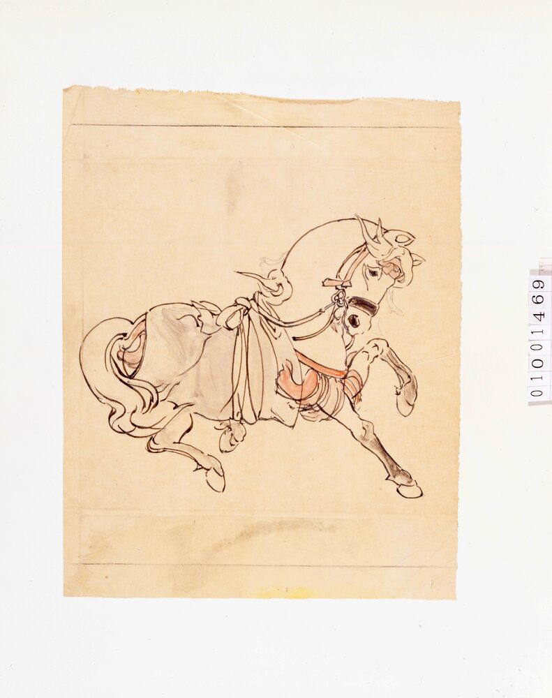作品画像:下絵 馬