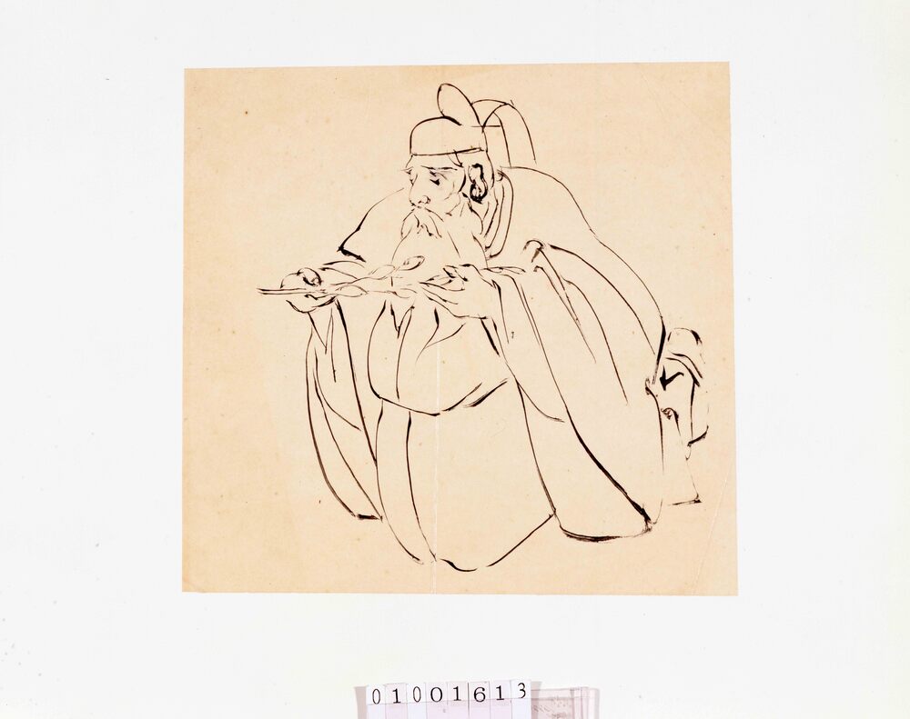 作品画像:下絵 神官