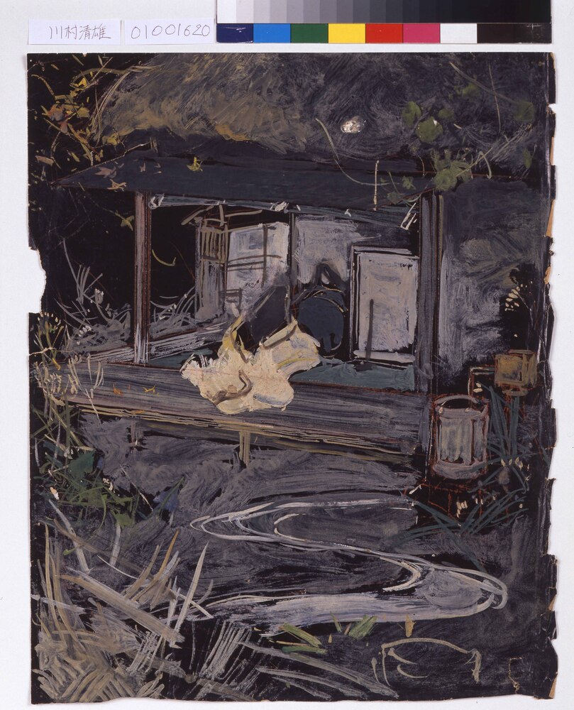 作品画像:下絵 荒居の女房(帯図案)