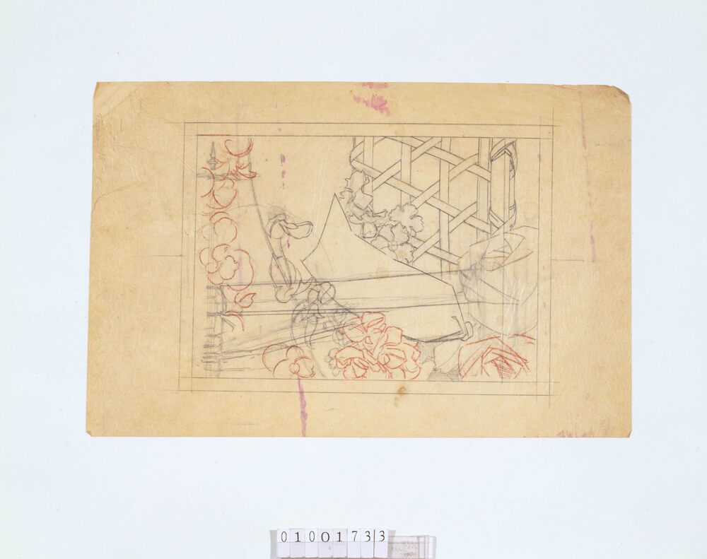 作品画像:表紙下絵 籬の花