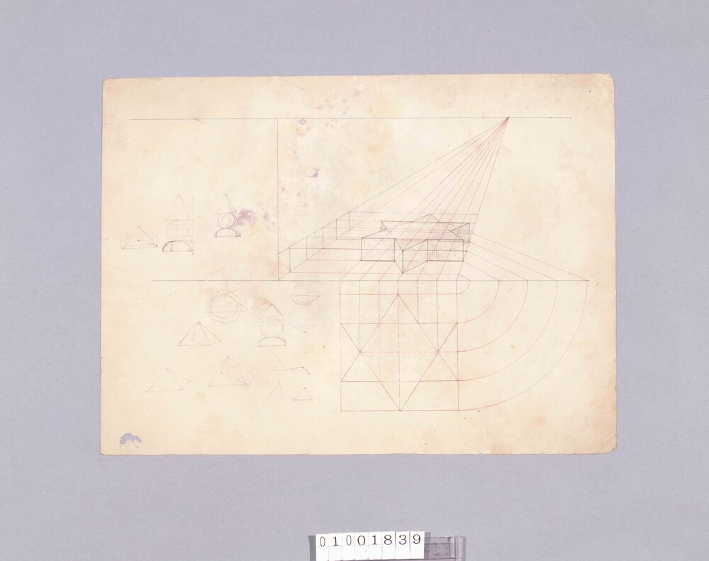 作品画像:図面習作 透視図/人物