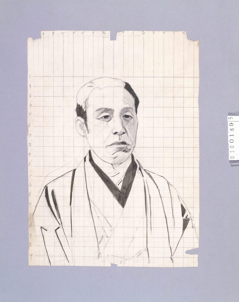 作品画像:下絵 男性肖像