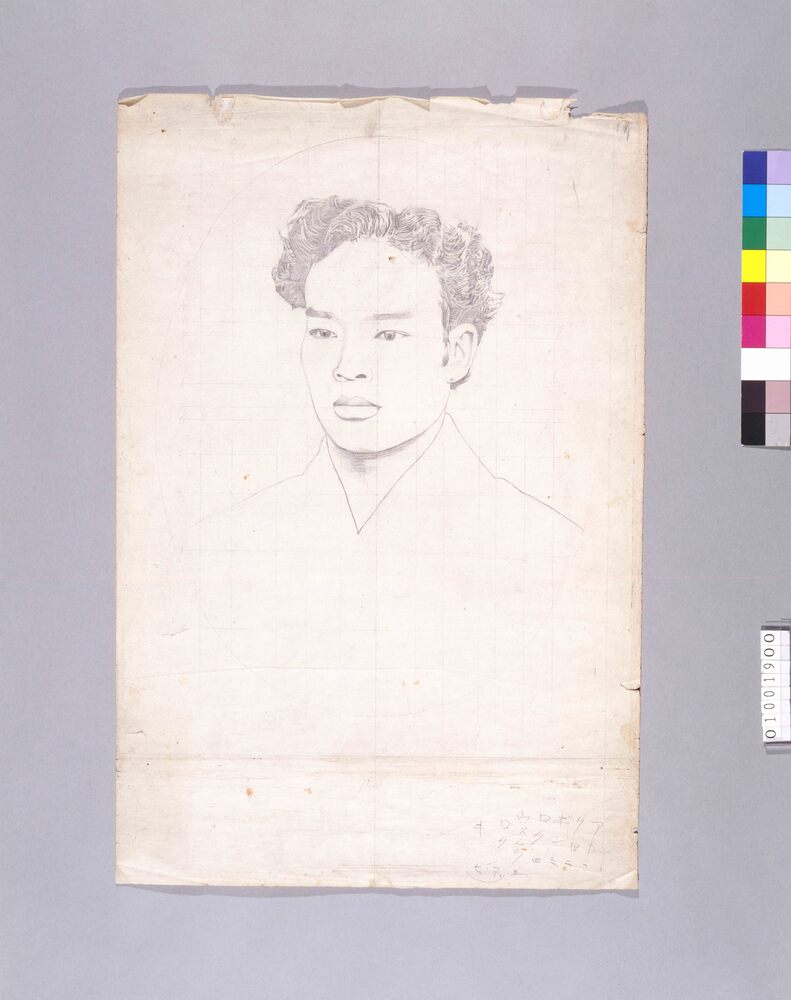作品画像:下絵 男性肖像