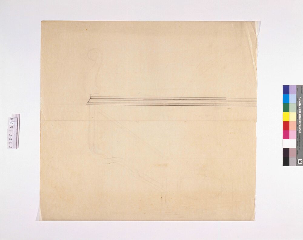 作品画像:下絵 「振天府」(椅子部分)
