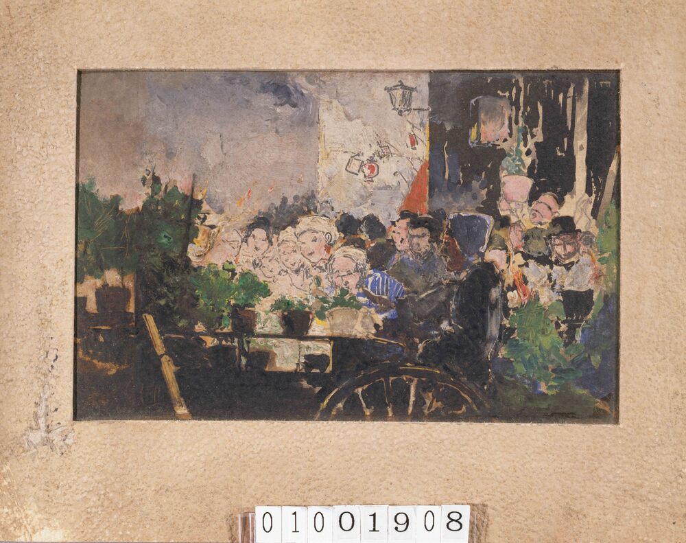 作品画像：油彩画 街路風景