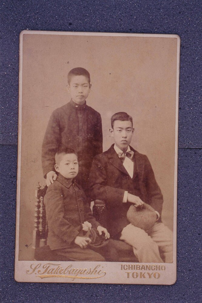作品画像:永井荷風家族写真(荷風青年時)