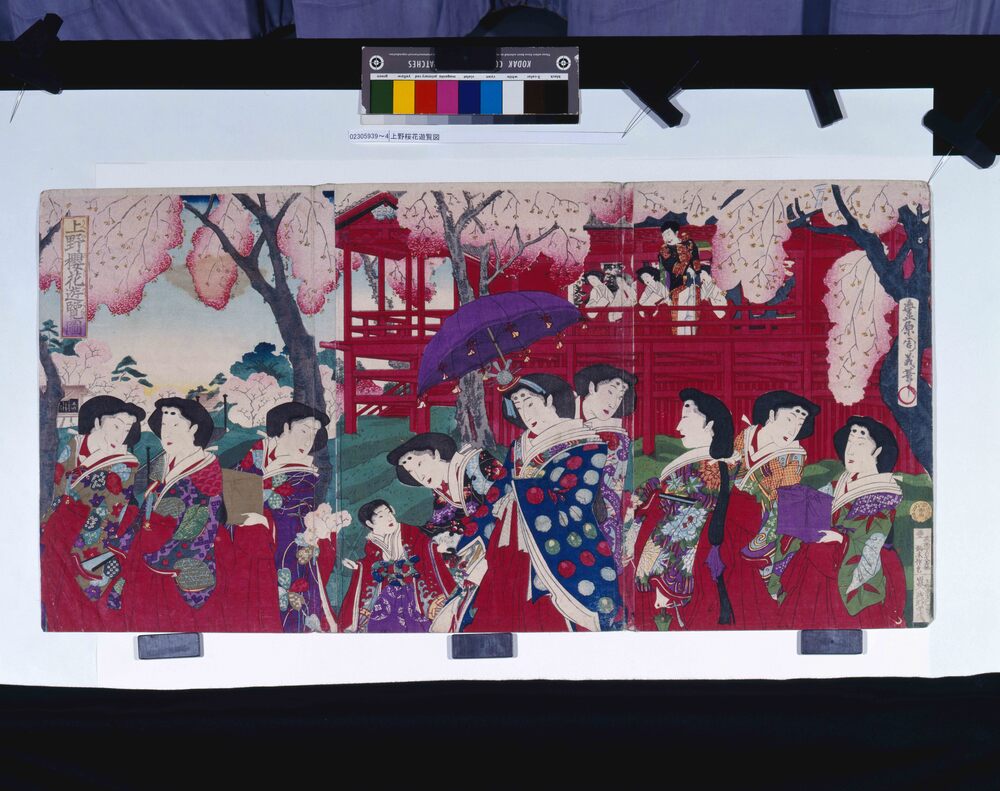 作品画像:上野桜花遊覧図