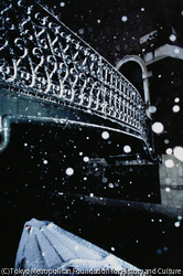 作品画像:冬:雪降りしきる夜の運河(リオ)