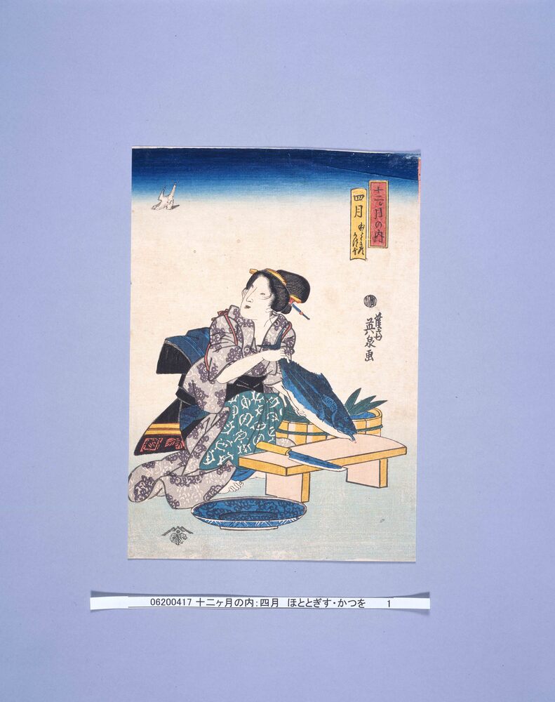 作品画像:十二ヶ月の内 四月 ほととぎす かつを