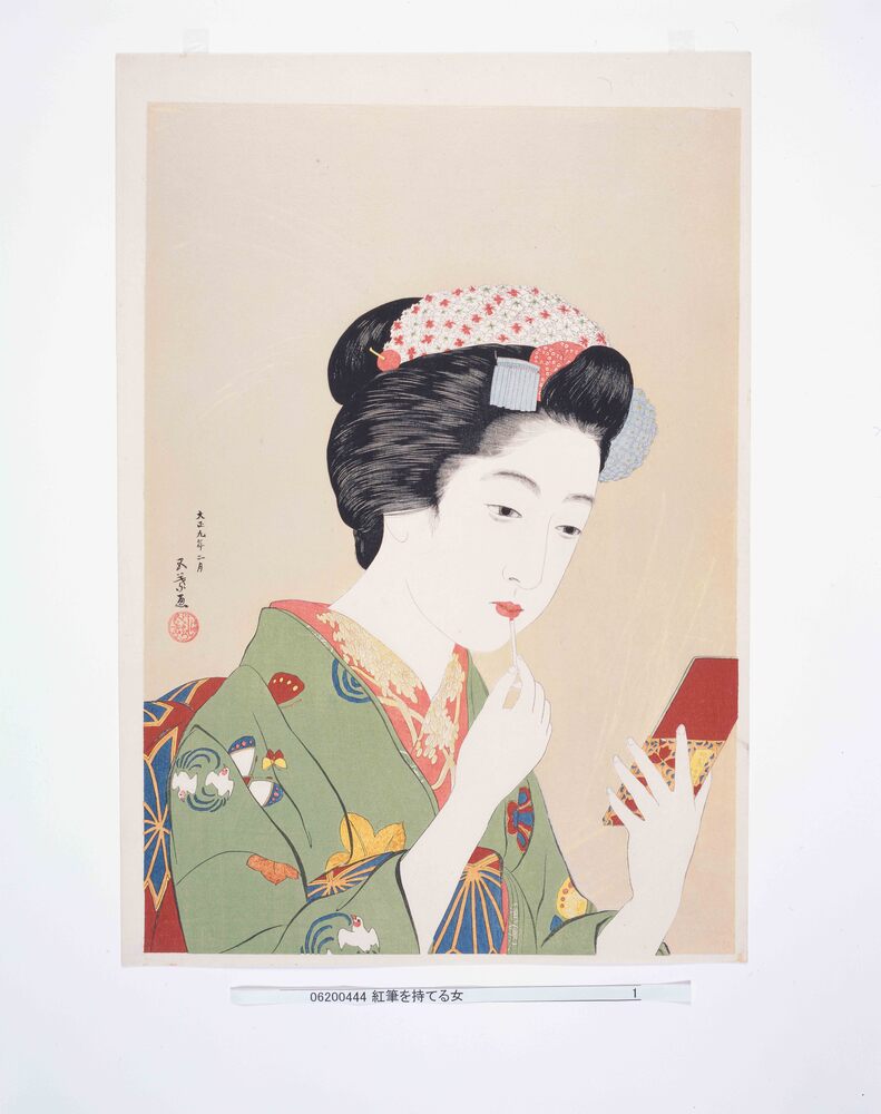 作品画像:紅筆を持てる女