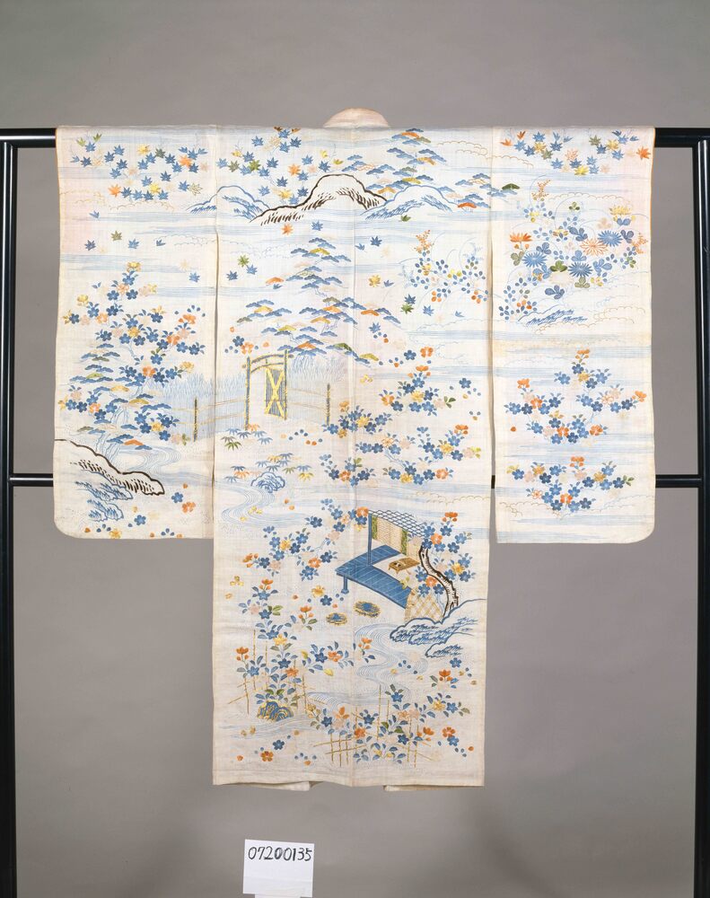 作品画像:白麻地御所解模様帷子