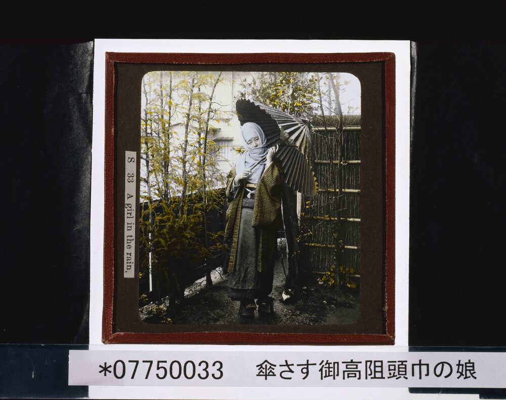 作品画像:傘さす御高阻頭巾の娘