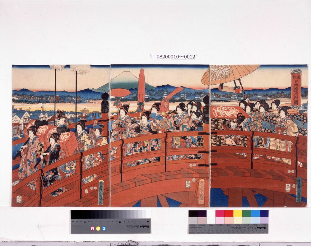 作品画像：東都日本橋行列図