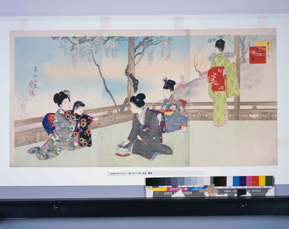 作品画像:美人十二ヶ月 其五 藤見