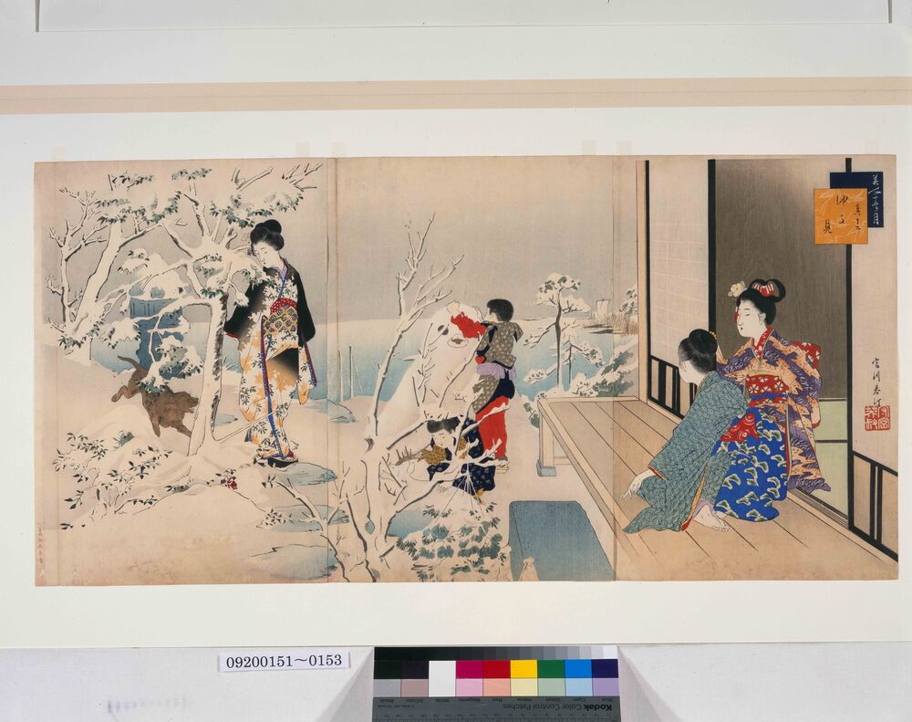 作品画像:美人十二ヶ月 其十二 ゆき見