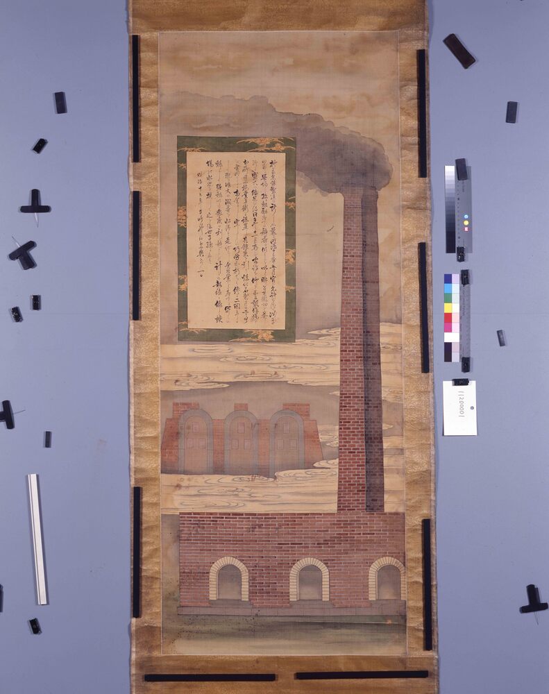 作品画像:本所区小梅業平町第二煉瓦工場図