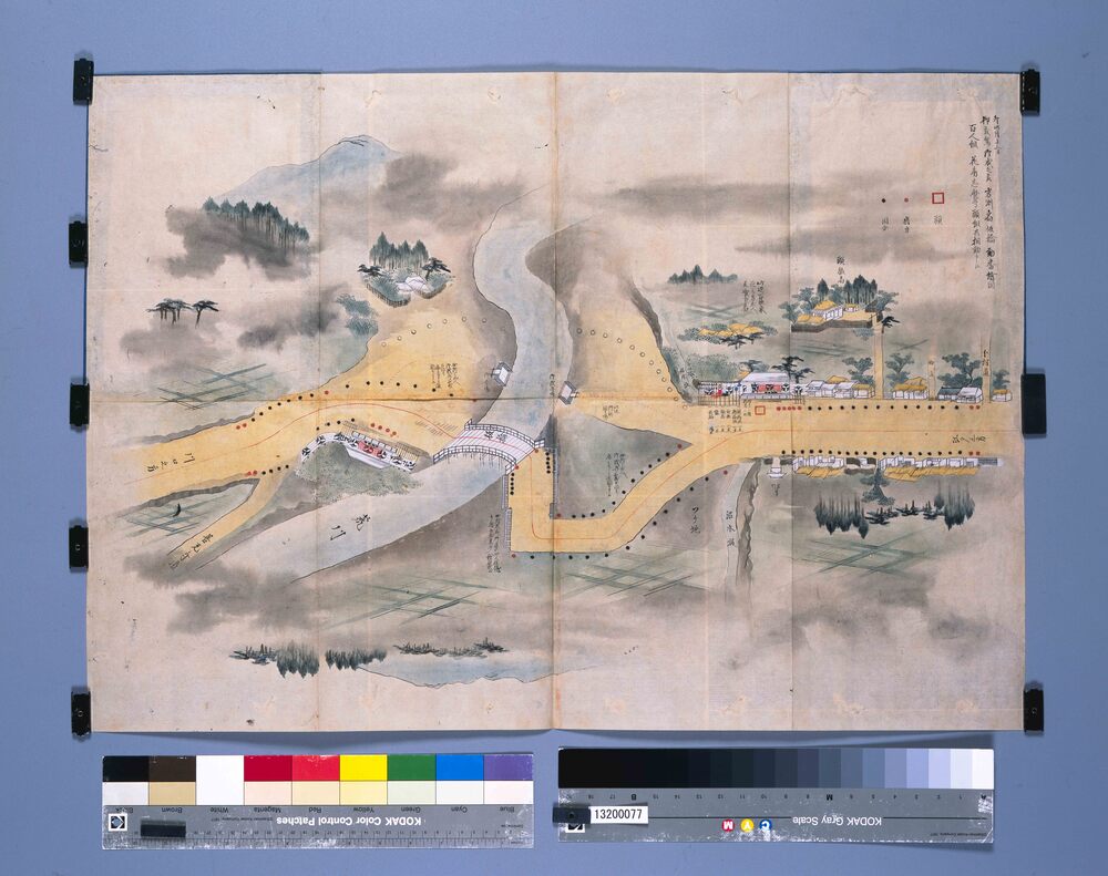 作品画像:天保十四年日光社参勤番守護絵図