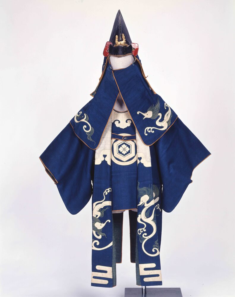火事装束(丸に亀甲花菱紋 龍文縫い取り)