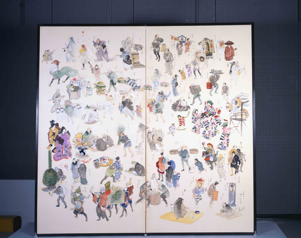 作品画像:維新前四季往来之図屏風