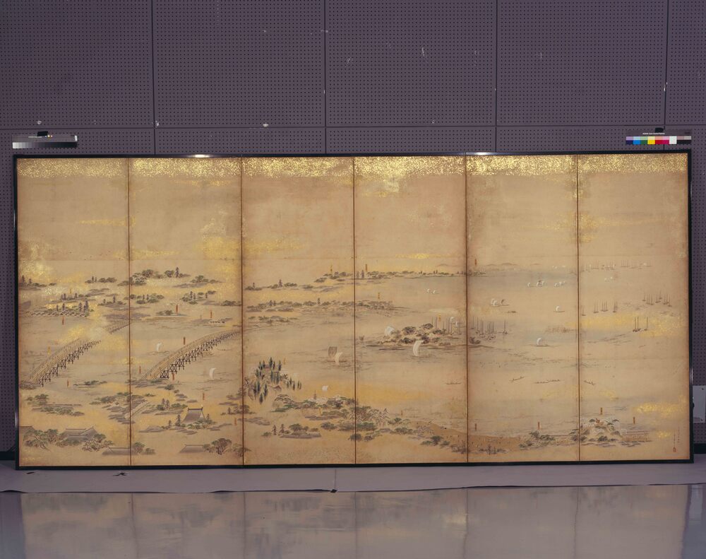作品画像:隅田川風物図屏風