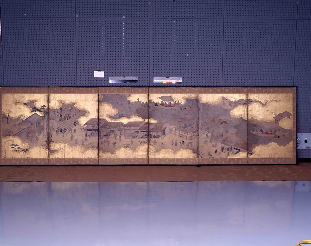 作品画像:隅田川浅草図屏風