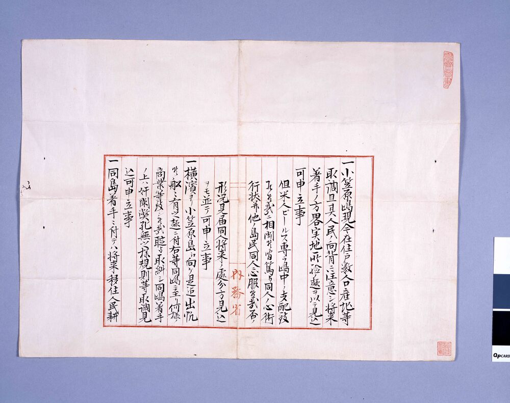 作品画像:小笠原島調査関係資料