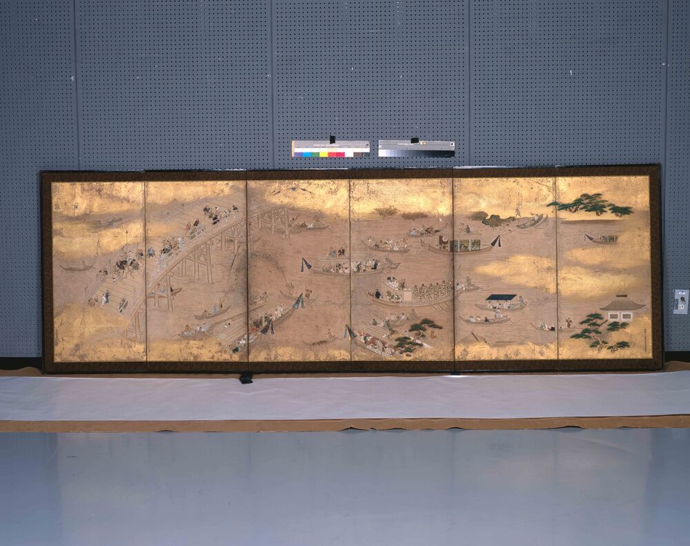作品画像:隅田川納涼図屏風