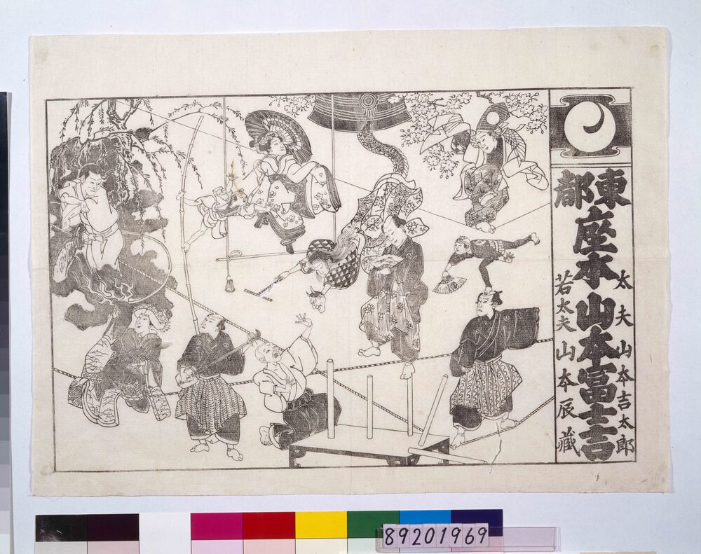 作品画像:東都山本富士吉軽業引札