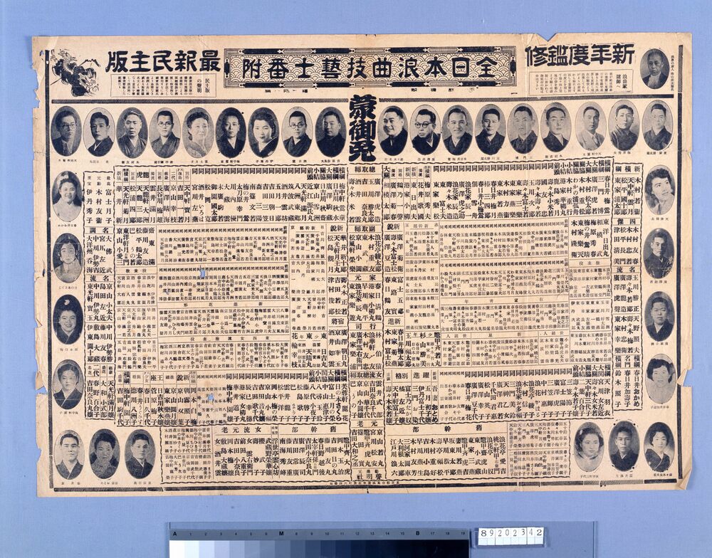 作品画像:全日本浪曲技芸士番附