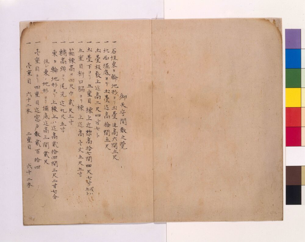 作品画像:御天守間敷他之覚