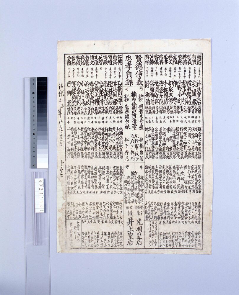 作品画像:賢徳信義孝貞操番付