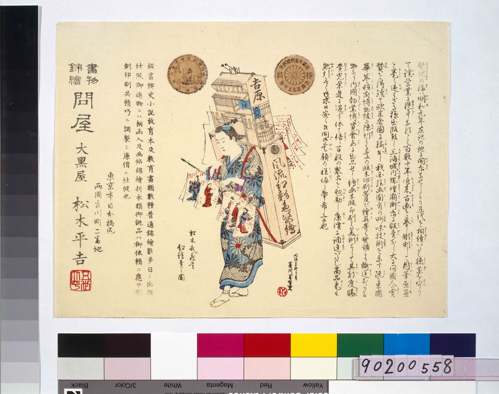 作品画像:書物錦絵問屋 大黒屋松木平吉引札