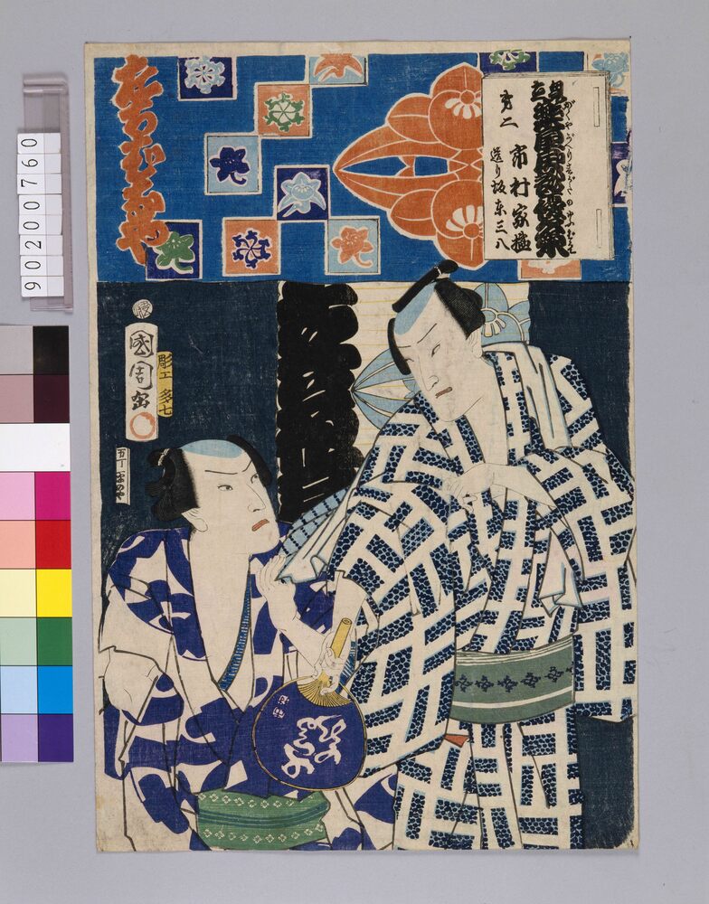 作品画像:見立楽屋戻俳優夕栄 第二 市村家橘
